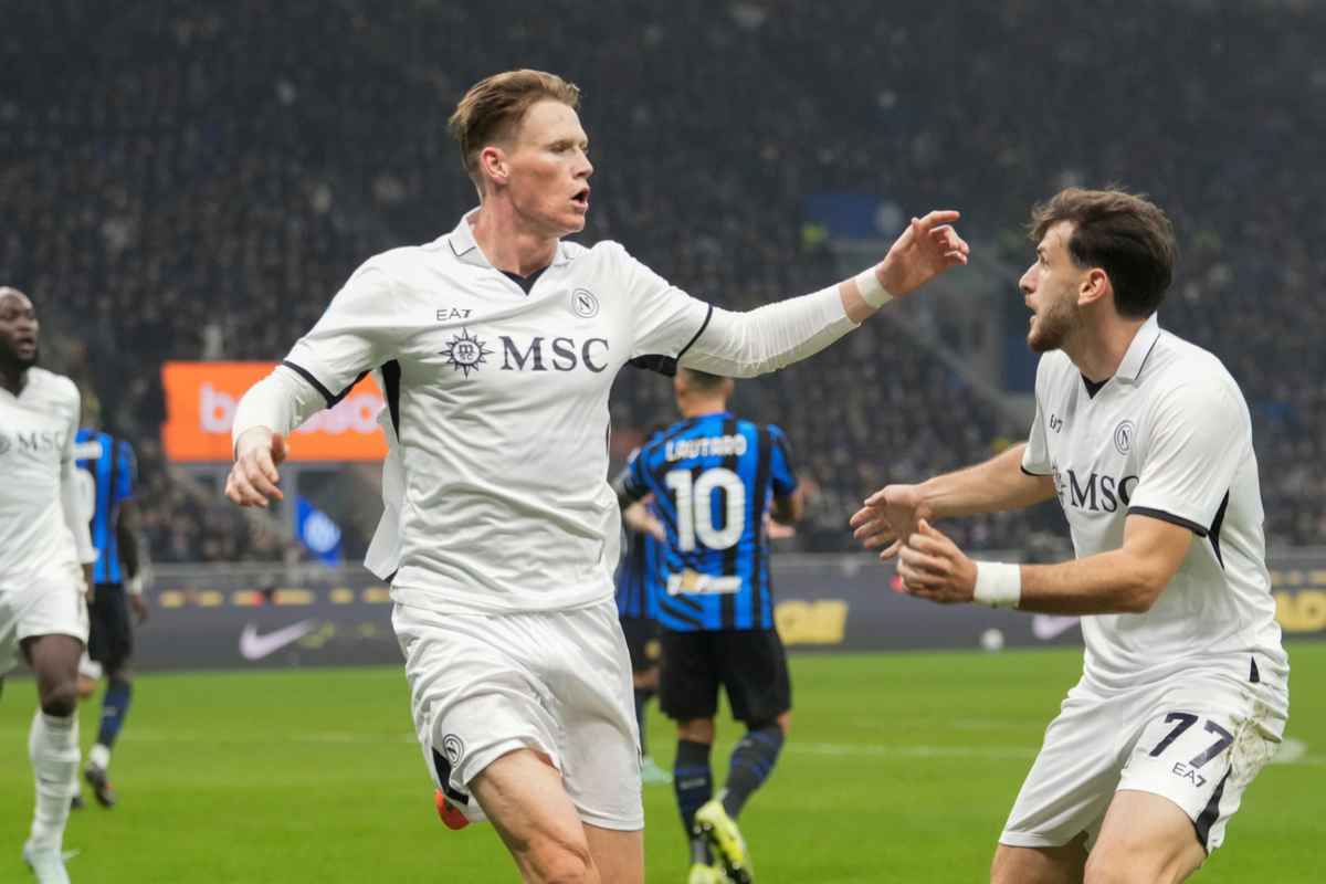 L'esultanza di McTominay in Inter-Napoli