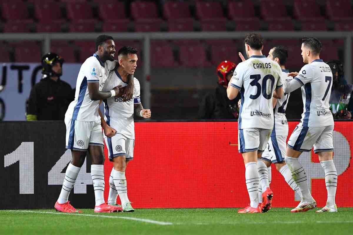 esultanza gol Lecce-Inter