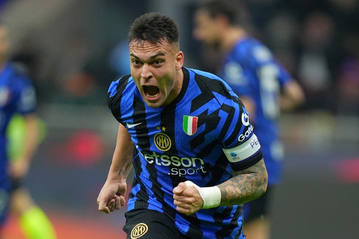 Lautaro esulta, ma non segna contro la Juve 