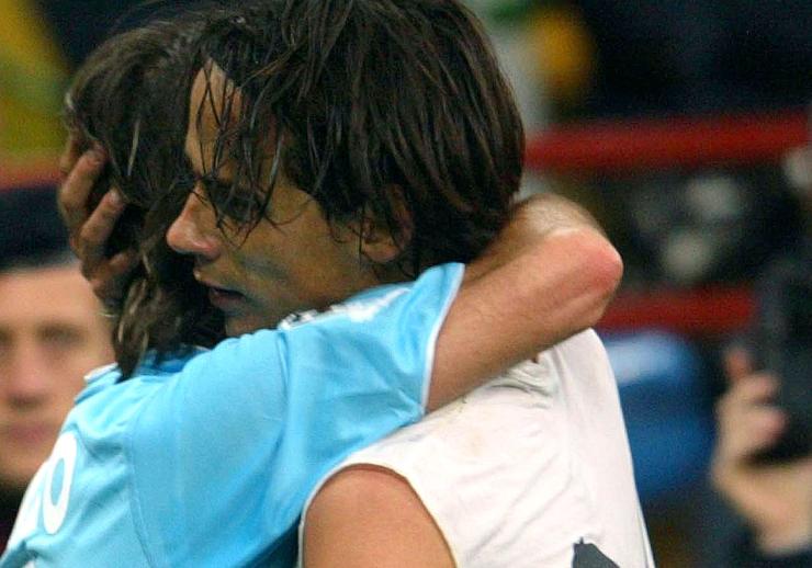 Inzaghi con la maglia della Lazio