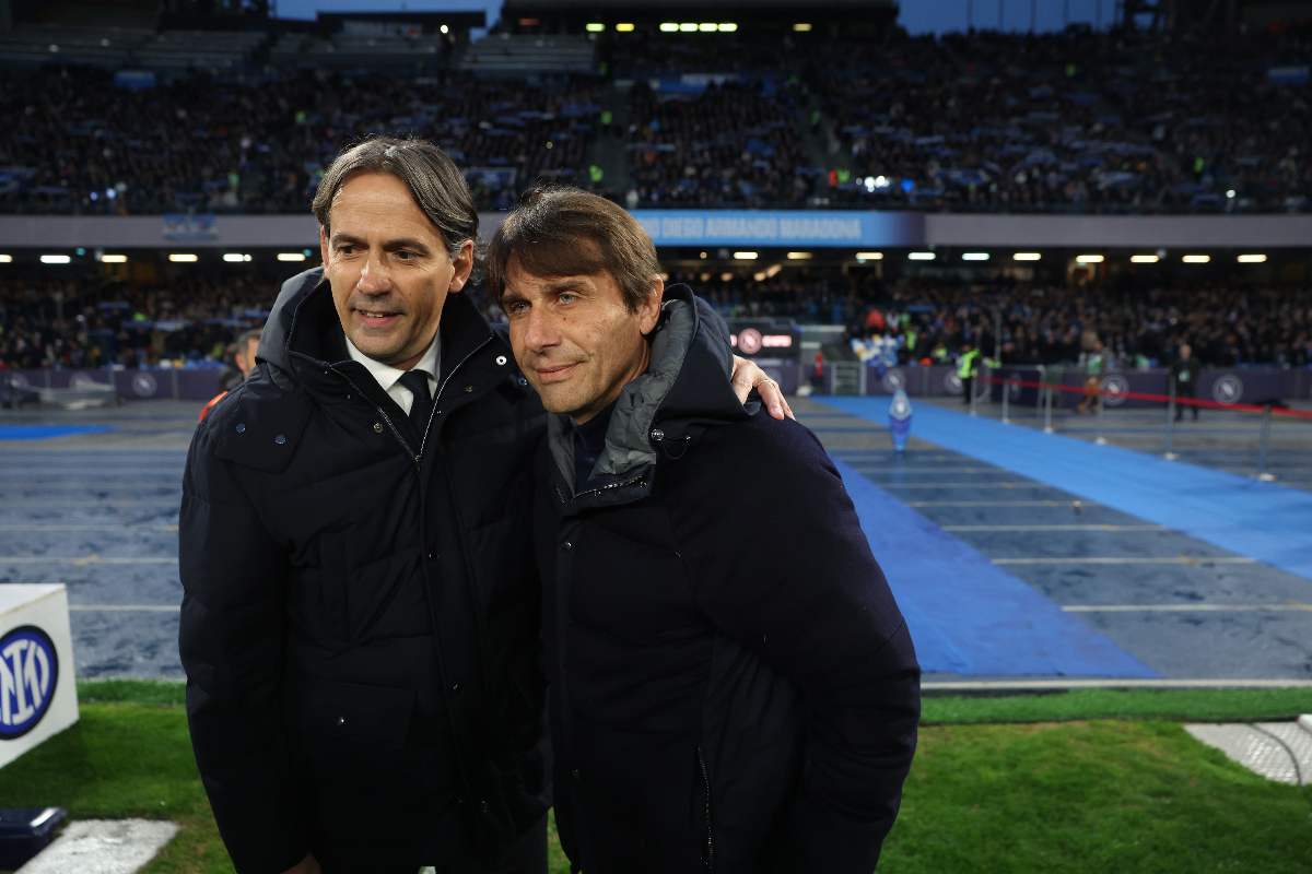 Simone Inzaghi e Antonio Conte, tecnici di Inter e Napoli