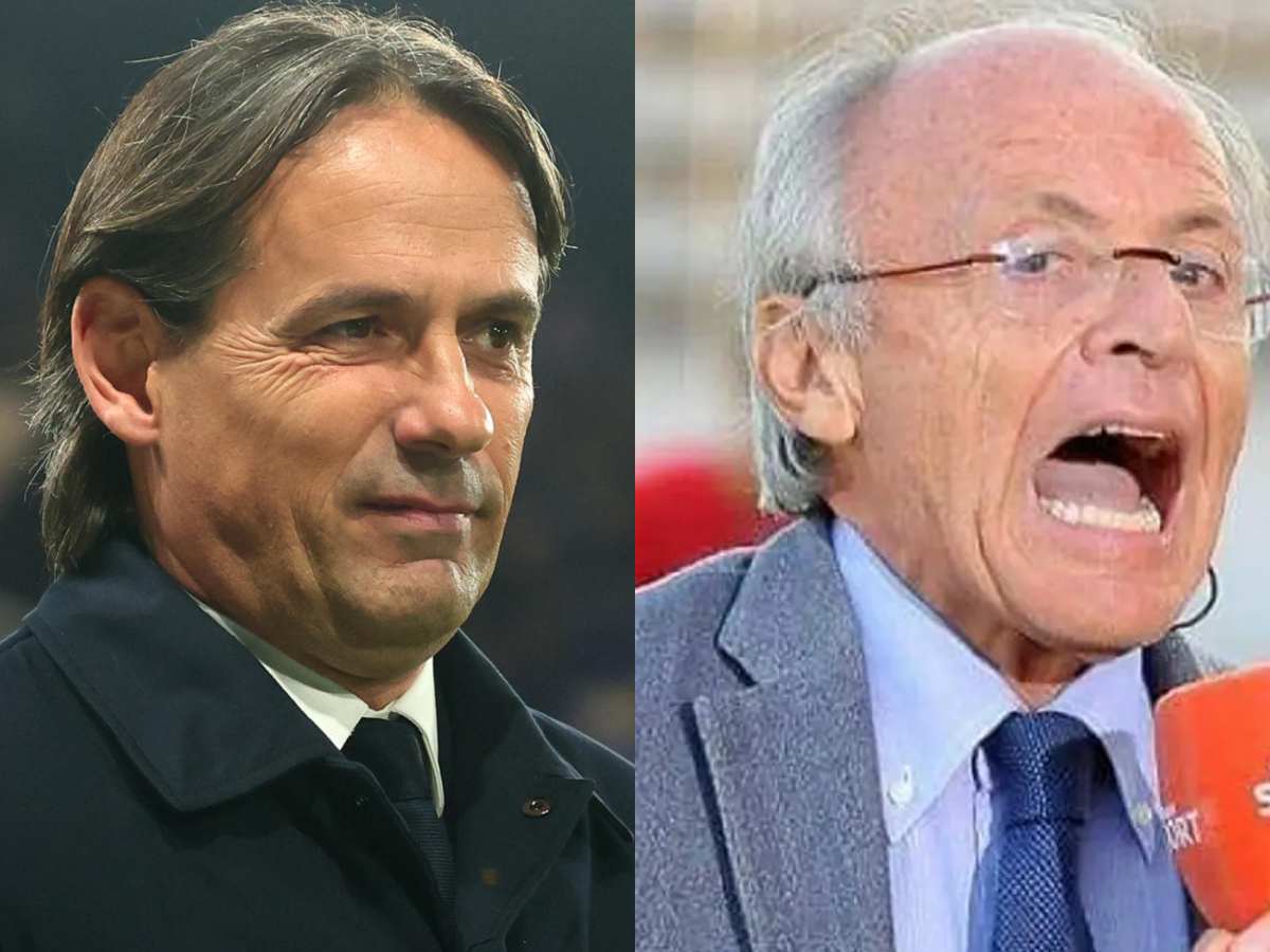 Simone Inzaghi e il giornalista Pellegatti