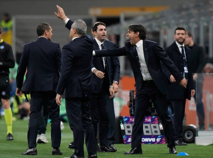 Inzaghi nel momento dell'espulsione