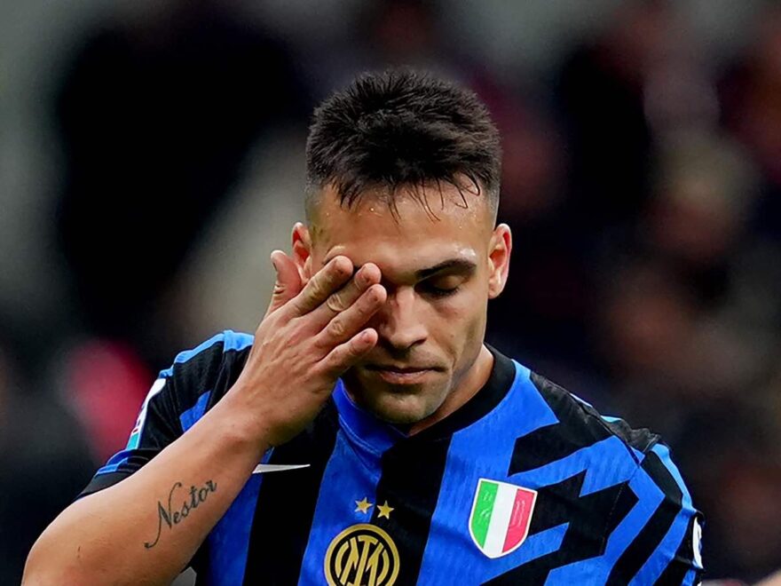 Lautaro Martinez in apprensione