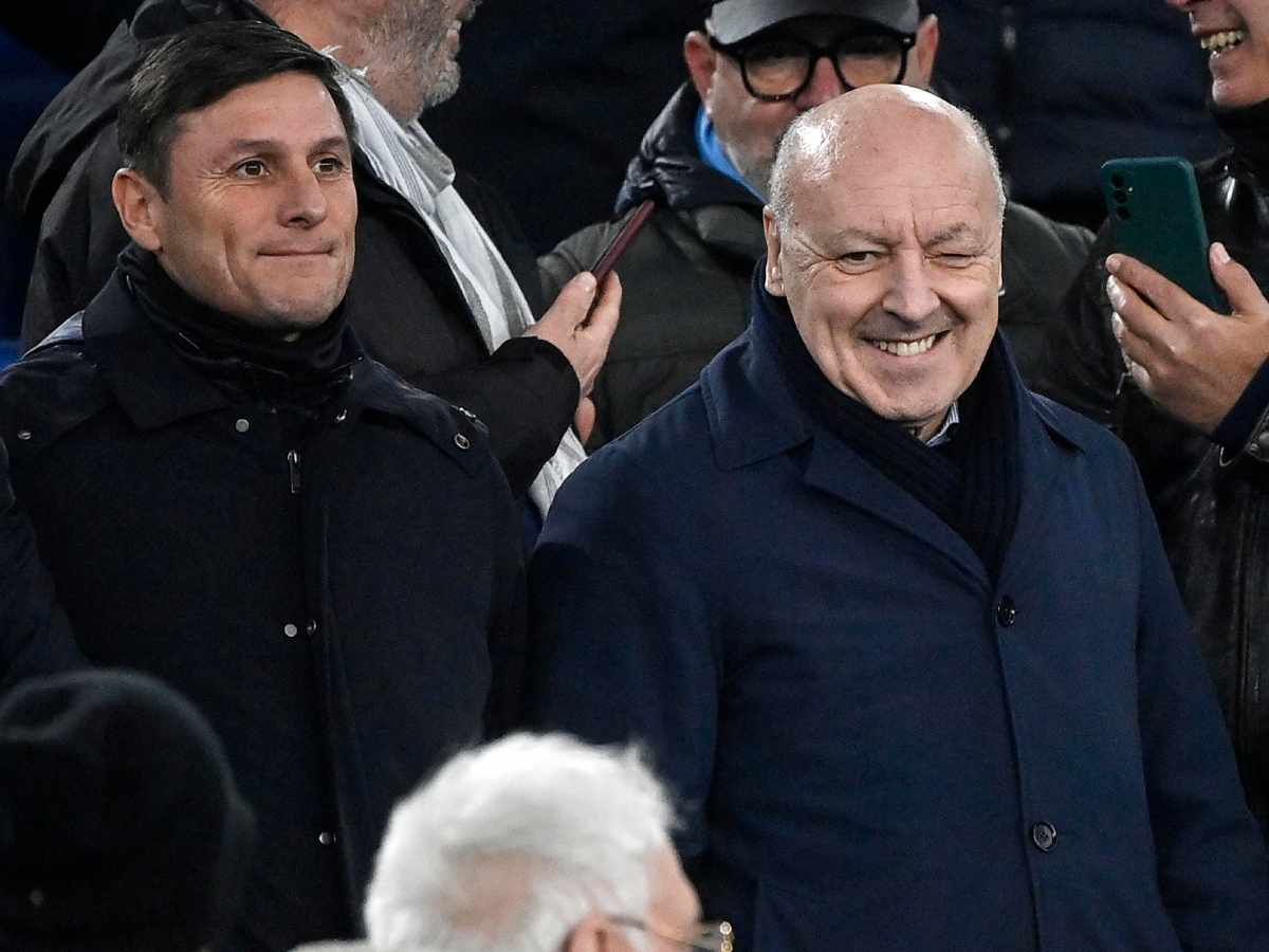 Zanetti e Marotta in tribuna