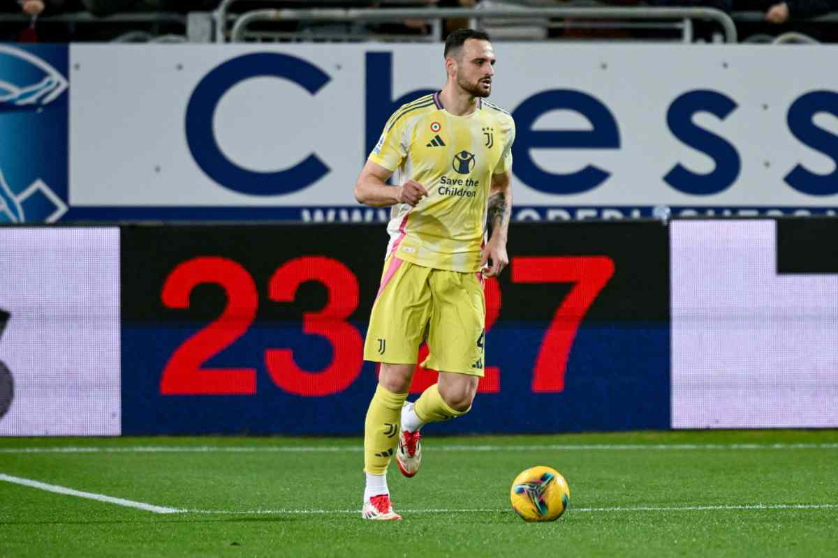 Federico Gatti in campo con la Juventus