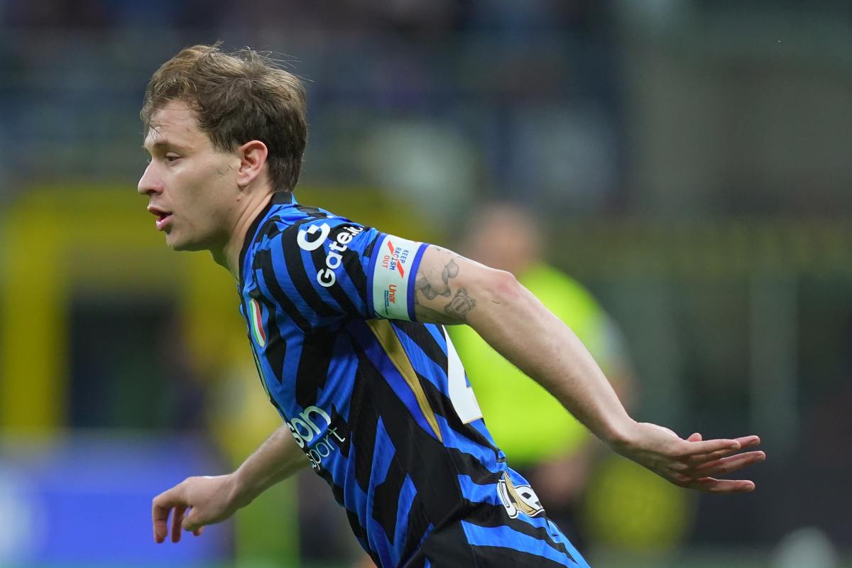 Nicolò Barella in azione con la maglia nerazzurra