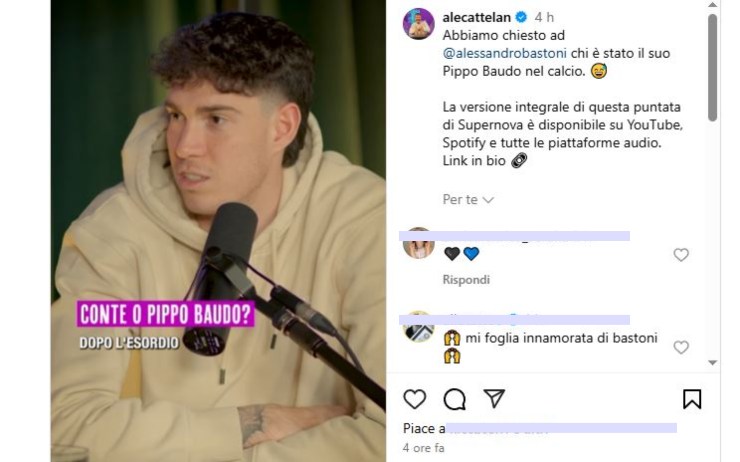Bastoni intervistato da Cattelan