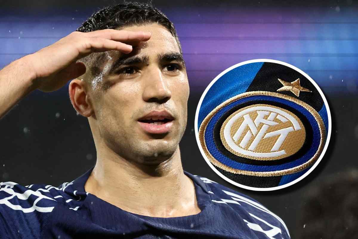 Hakimi e lo stemma dell'Inter