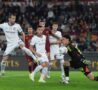 Un momento dell'andata di Roma-Inter