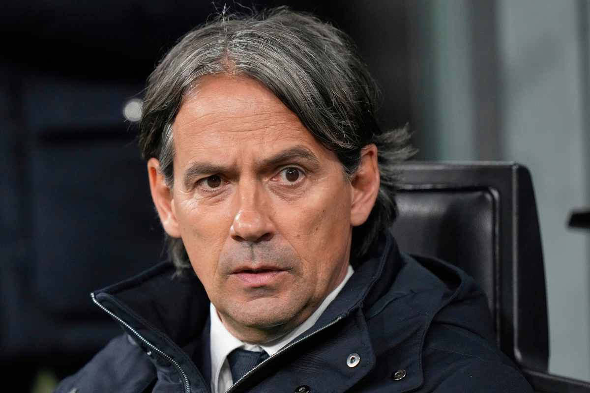 Inzaghi primo piano preoccupato