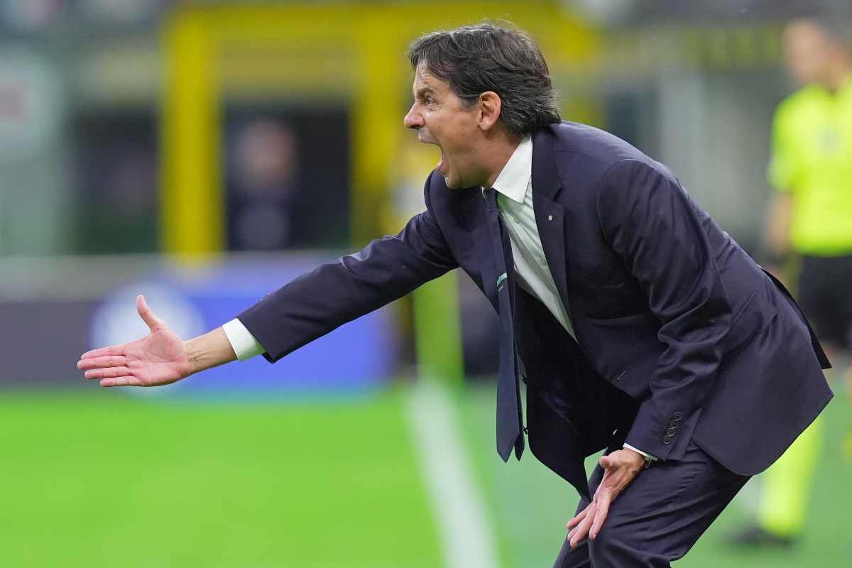 Inzaghi primo piano mentre urla
