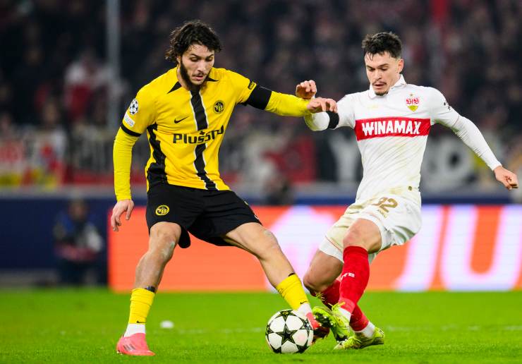 Jaouen Hadjam in azione in Champions League