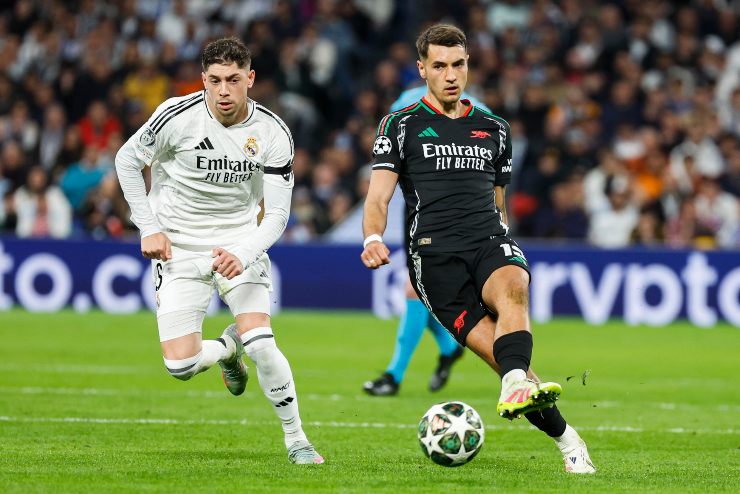 Jakub Kiwior in azione contro il Real Madrid