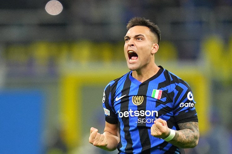 L'esultanza di Lautaro Martinez dopo il gol