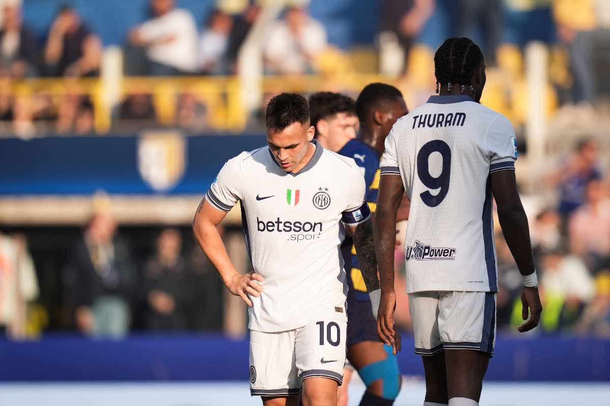 Lautaro Martinez sostituito contro il Parma 