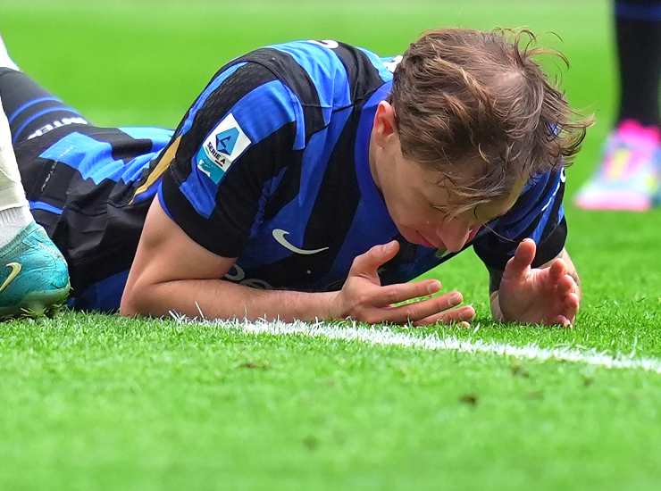 Barella sul terreno di gioco
