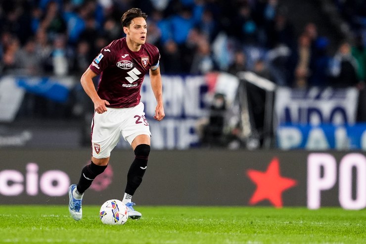 Samuele Ricci in azione con la maglia del Torino