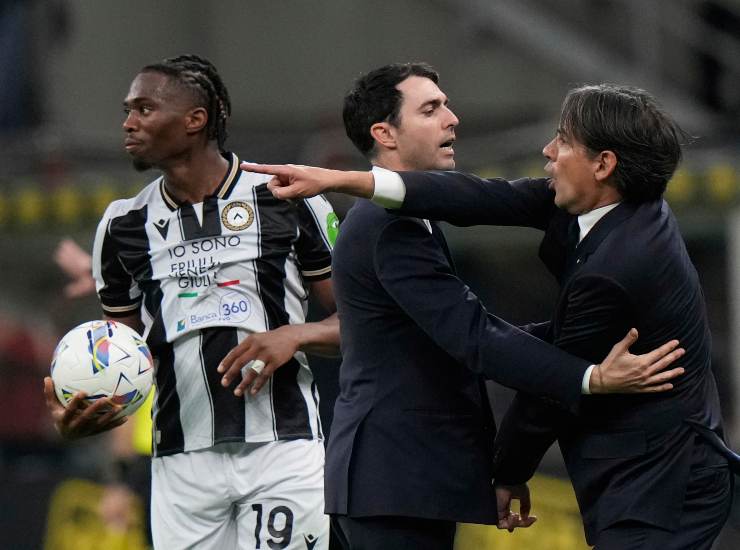 Inzaghi nel momento dell'espulsione