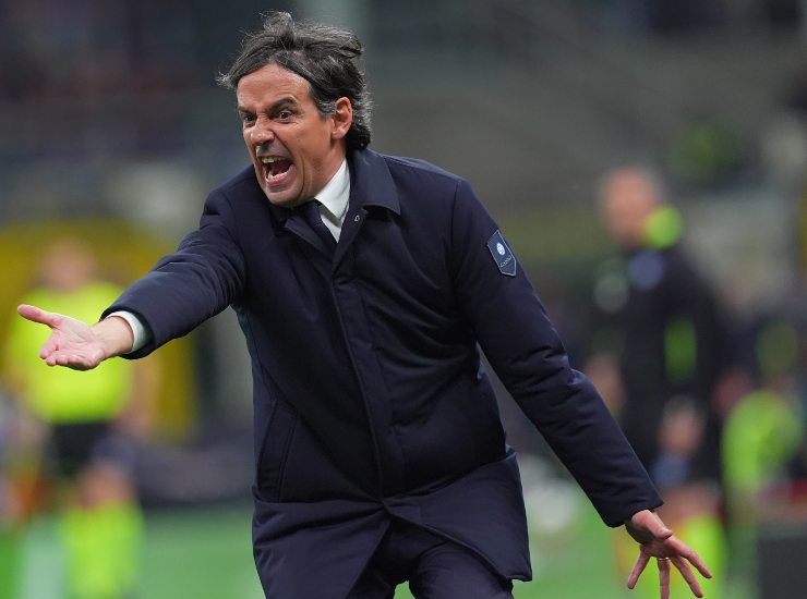 Inzaghi arrabbiato primo piano