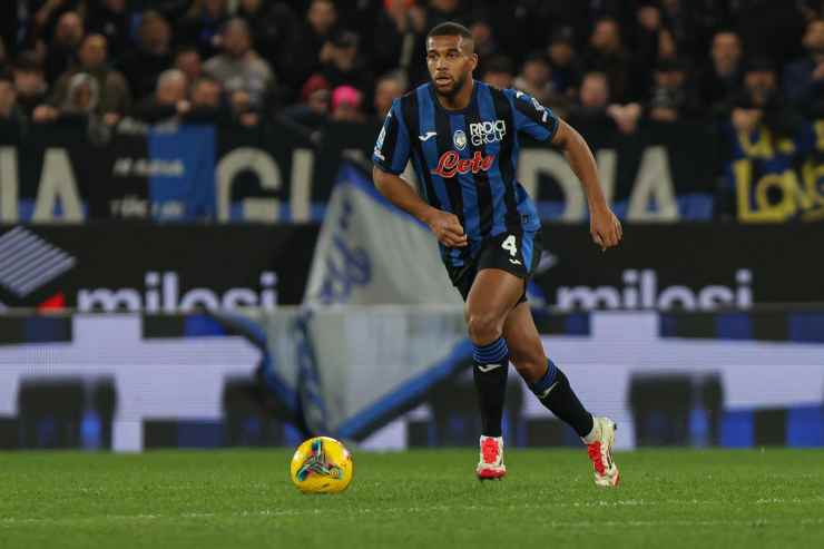 Hien in campo con l'Atalanta