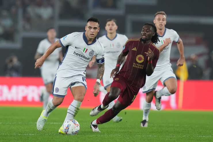 Inter in campo contro la Roma