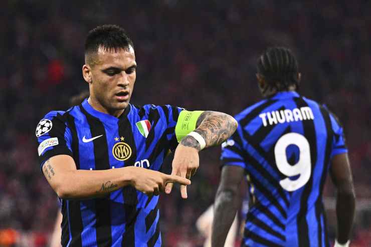 Esultanza Lautaro contro il Bayern