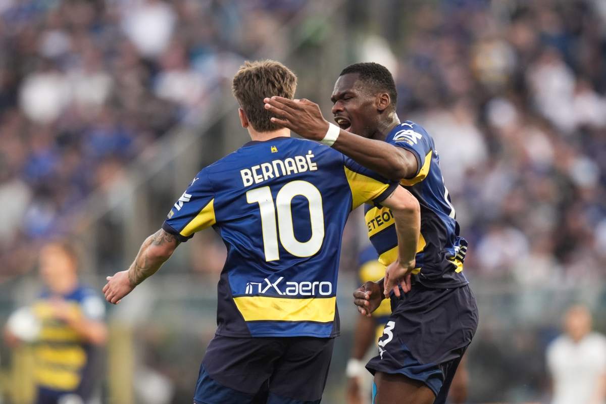 Bernabe dopo il gol all'Inter