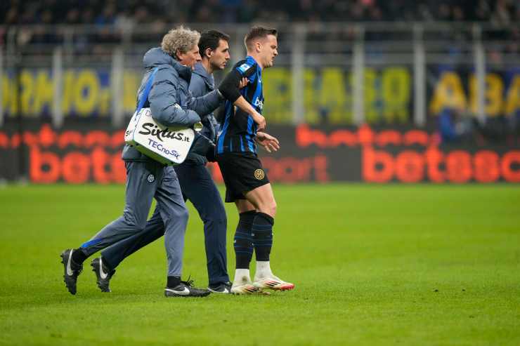 Infortunio Zielinski contro il Monza
