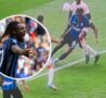 Bisseck e l'azione del fallo subito contro la Roma