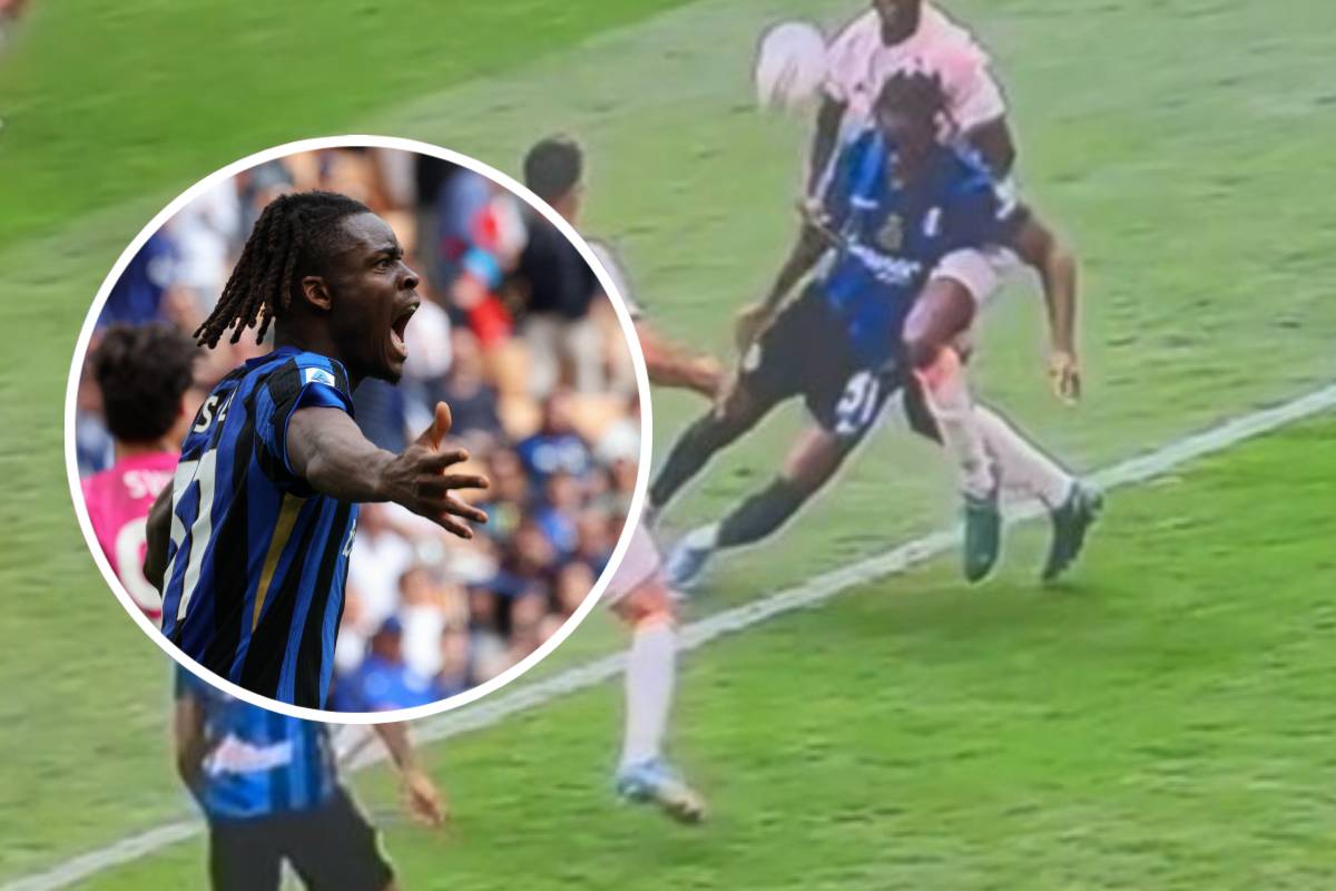 Bisseck e l'azione del fallo subito contro la Roma
