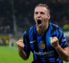 La gioia di Davide Frattesi dopo Inter-Barcellona