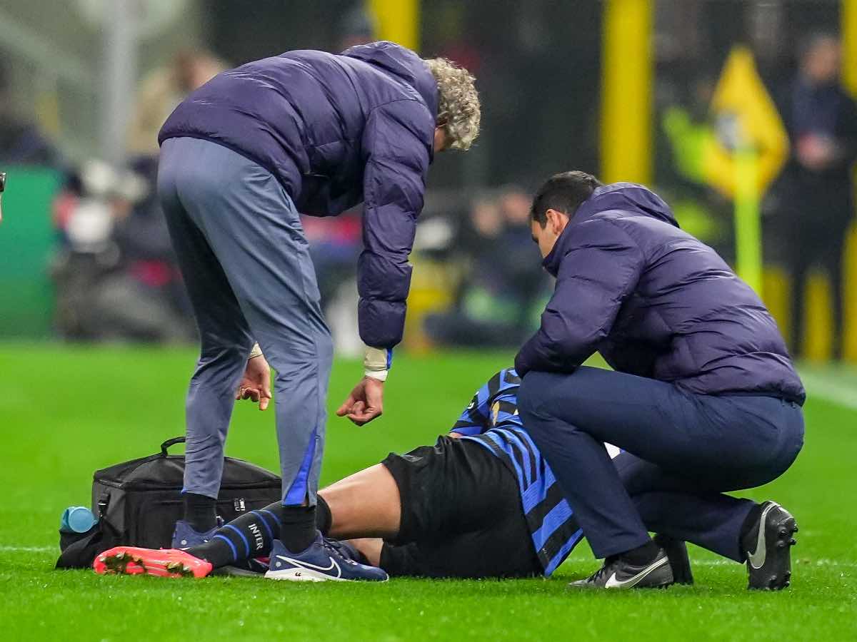 Giocatore dell’Inter infortunato