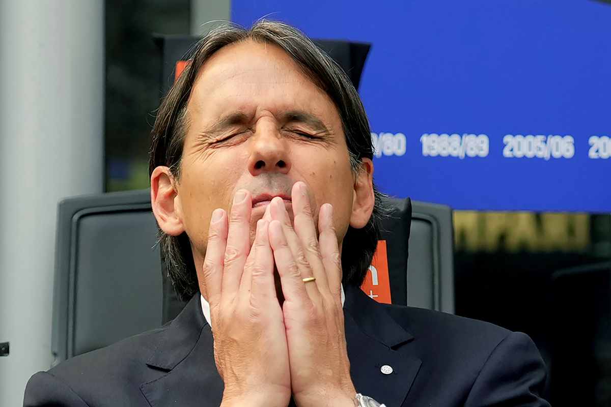 Inzaghi disperato in primo piano
