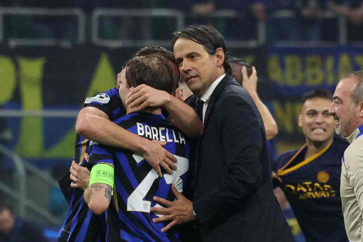 Inzaghi abbraccia Barella