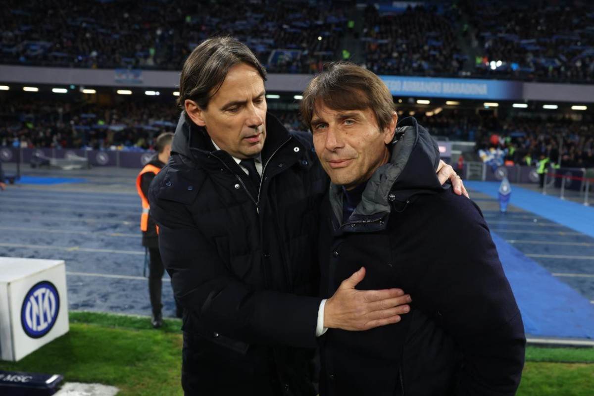 Inzaghi e Conte si salutano a Napoli