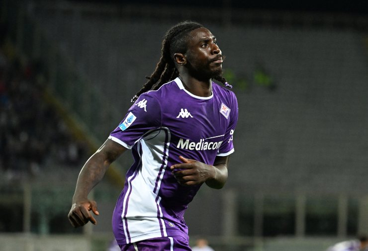 Moise Kean esulta dopo un gol