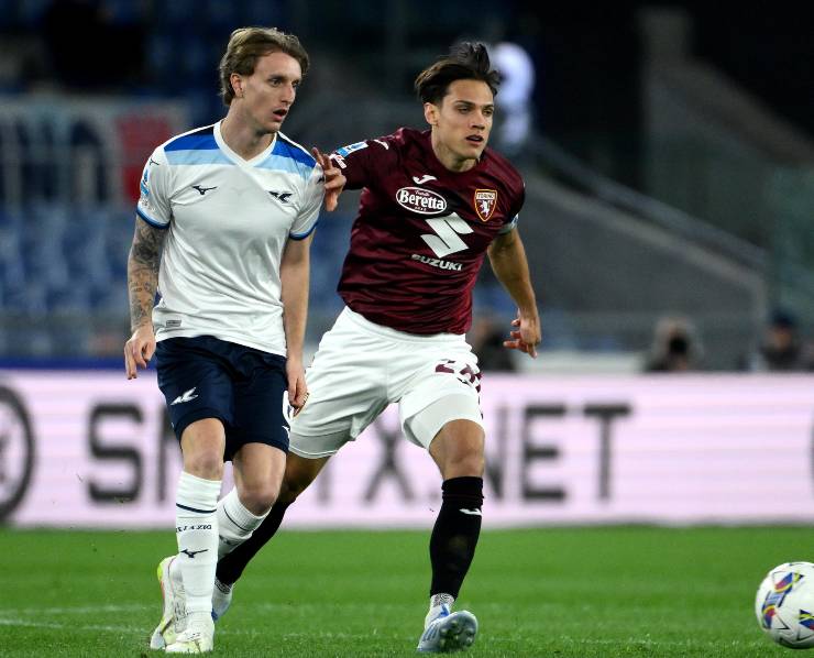 Samuele Ricci in azione contro la Lazio