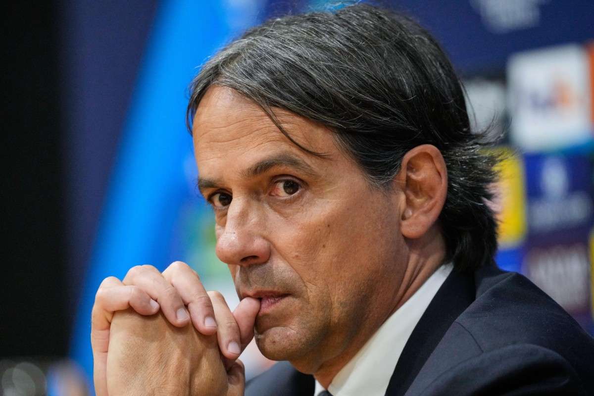 Simone Inzaghi perplesso in conferenza stampa