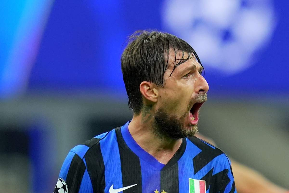 L'urlo di Acerbi durante Inter-Barcellona