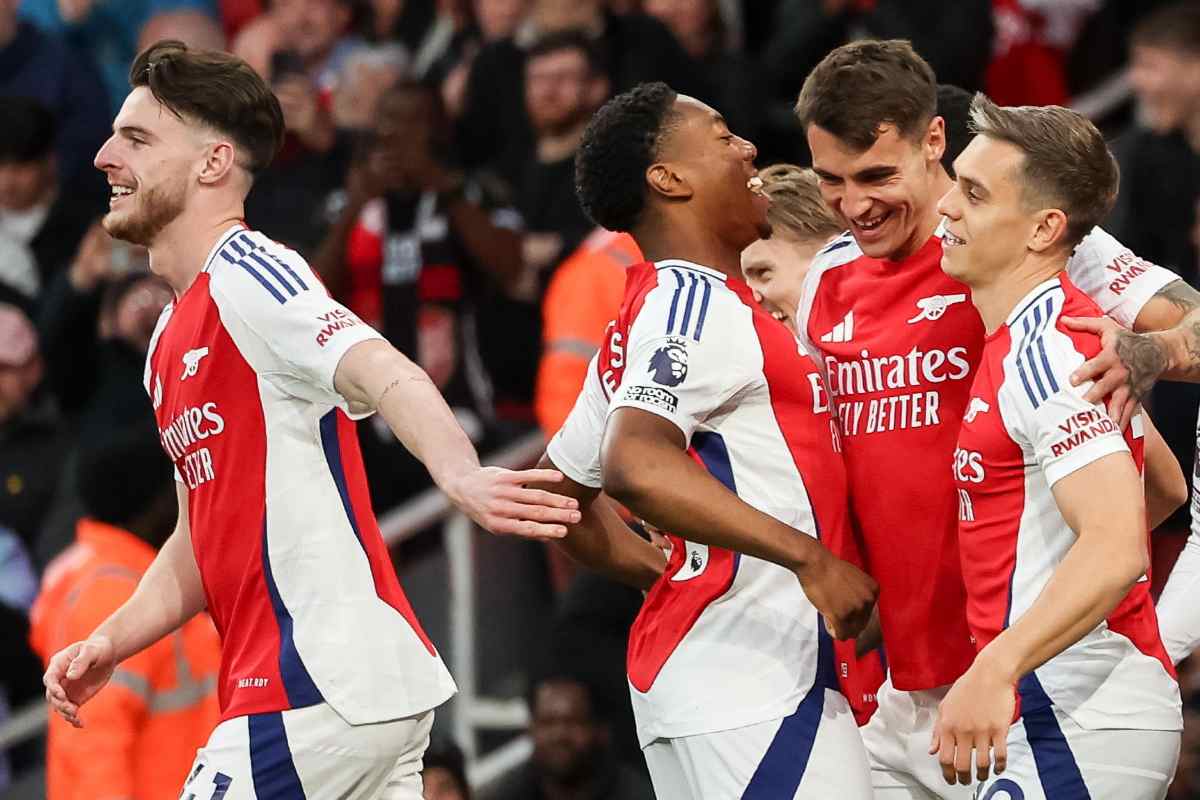 esultanza calciatori Arsenal