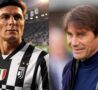 Zanetti con la maglia della Juve, Conte di fianco