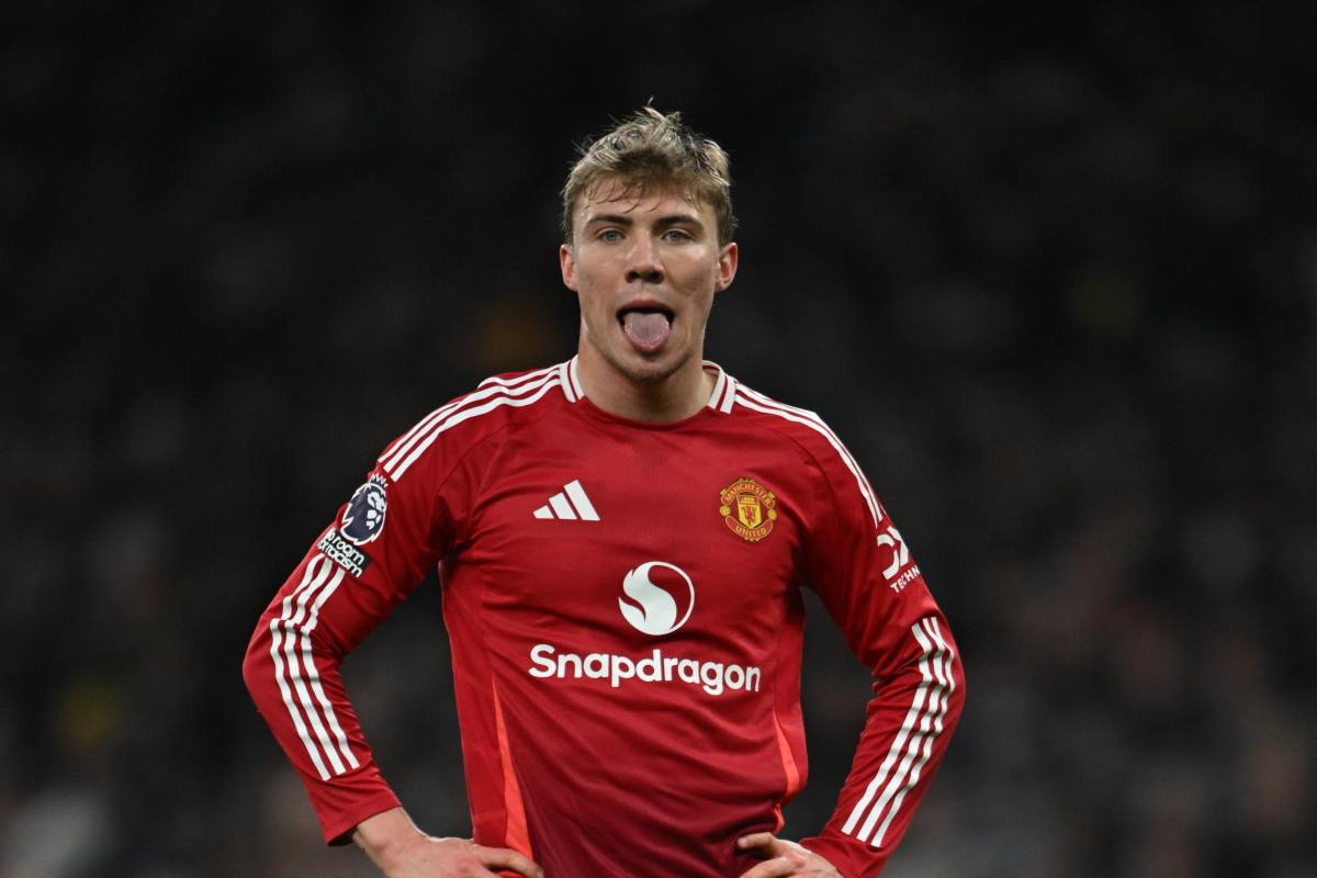 Hojlund alla fine di una partita col Manchester United