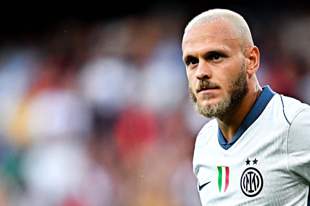 Dimarco durante una partita dell'Inter