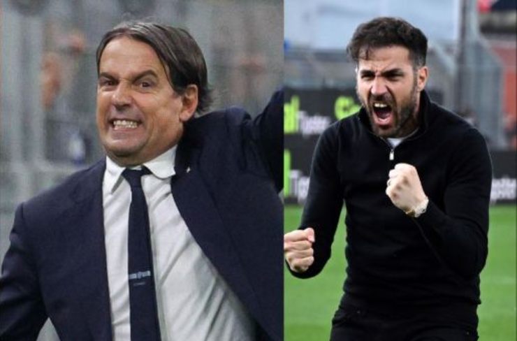 Simone Inzaghi e Cesc Fabregas 