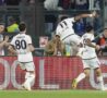 Ndoye esulta dopo il gol segnato in finale di Coppa Italia