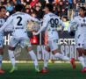 Sebastiano Esposito esulta con ii compagni dell'Empoli