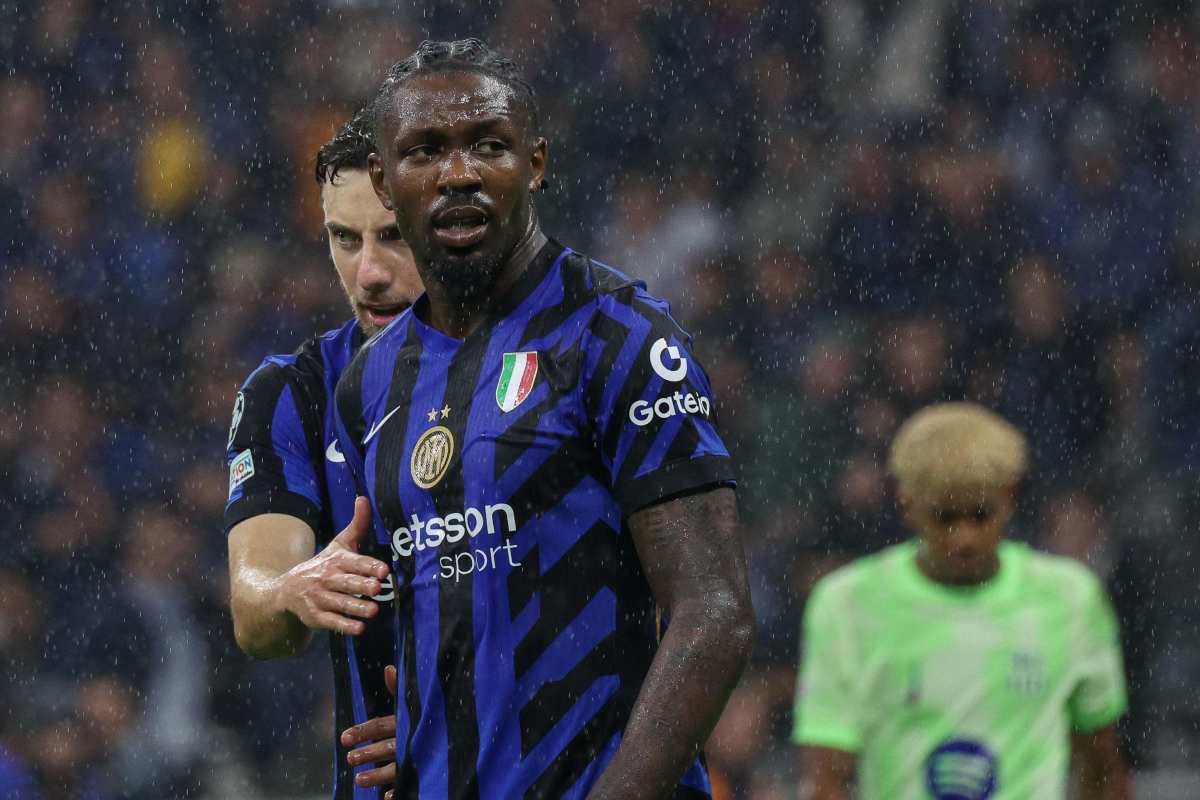 Thuram durante Inter-Barcellona