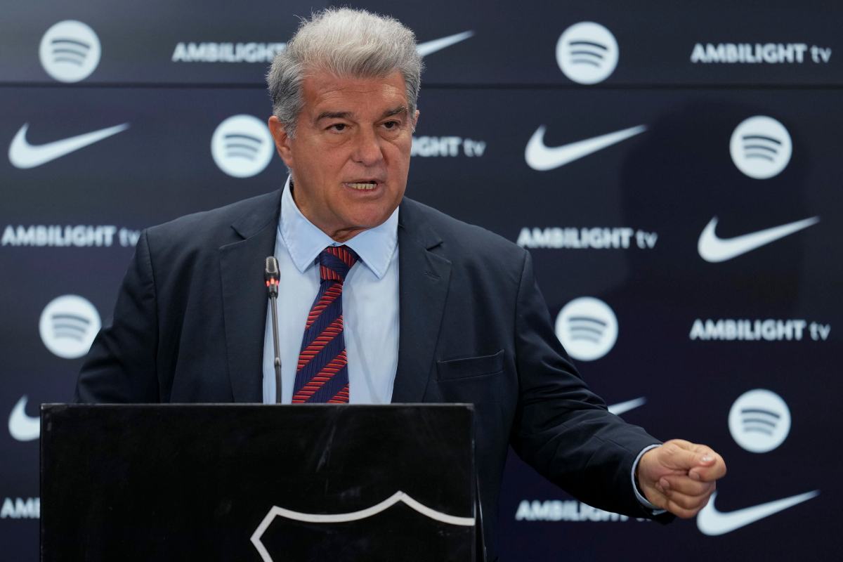 Il presidente del Barcellona, Joan Laporta