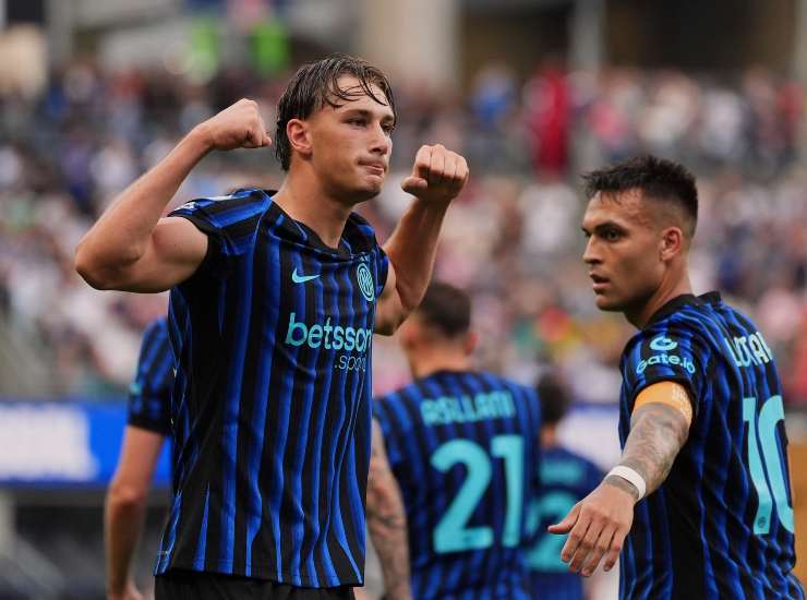 Pio Esposito esulta dopo la rete contro il River